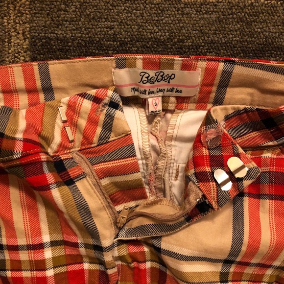 Forever 21 Small BeBop Red Srtiped Plaid Pants - Picture 2 of 3